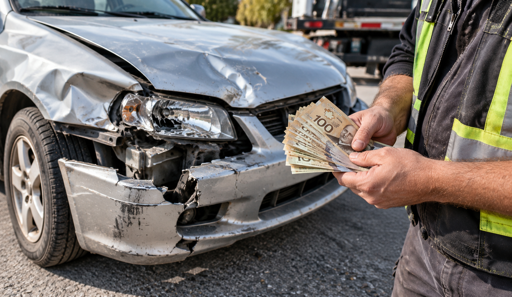 Cash offered for a damaged vehicle